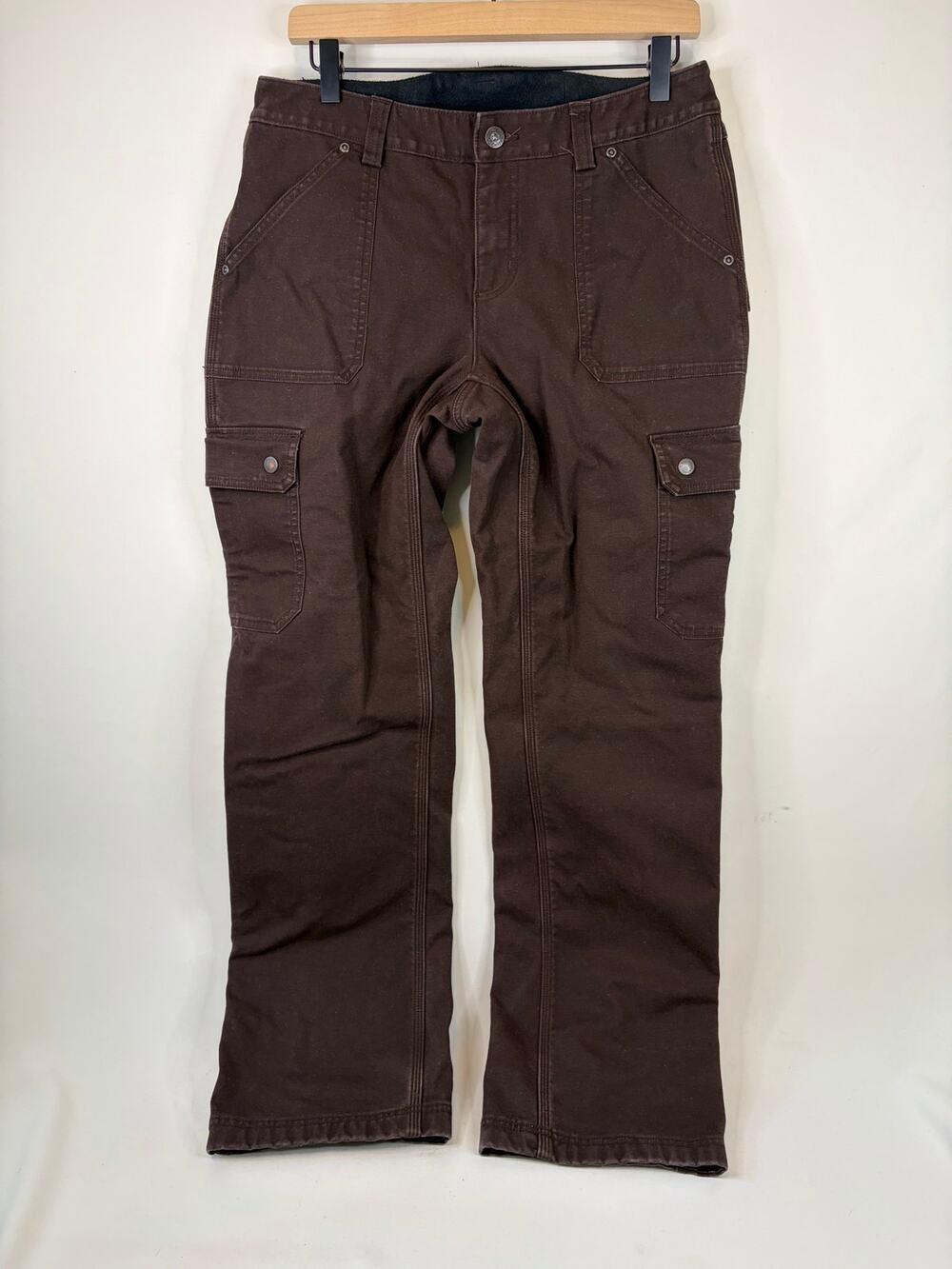 Duluth Women's DuluthFlex Fire Hose Lined Pants Brown Size 8x33 Chore Outdoor